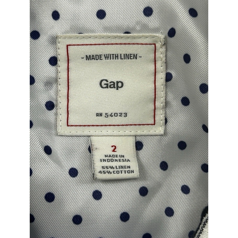 GAP Unstructured Navy Stripe Blazer Women's 2 Corpcore - Picture 4 of 7